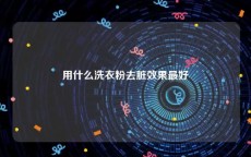 用什么洗衣粉去脏效果最好