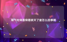 煤气灶烧着烧着就灭了是怎么回事啊