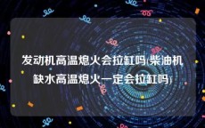 发动机高温熄火会拉缸吗(柴油机缺水高温熄火一定会拉缸吗)