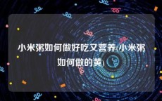 小米粥如何做好吃又营养(小米粥如何做的黄)