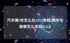 汽车满2年怎么在12123年检(两年车需要怎么年检12123)