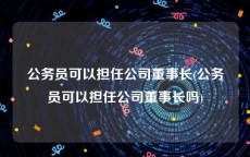 公务员可以担任公司董事长(公务员可以担任公司董事长吗)