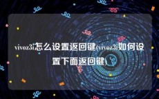 vivoz3i怎么设置返回键(vivoz3i如何设置下面返回键)