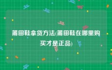 莆田鞋拿货方法(莆田鞋在哪里购买才是正品)