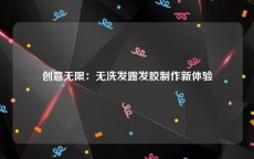 创意无限：无洗发露发胶制作新体验