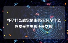 怀孕什么感觉是生男孩(怀孕什么感觉是生男孩还是女孩)