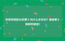 存放时间较长的萝卜为什么会空心？揭秘萝卜保鲜的秘密！