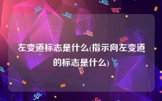 左变道标志是什么(指示向左变道的标志是什么)