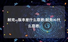 耐克og版本是什么意思(耐克OG什么意思)