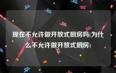 现在不允许做开放式厨房吗(为什么不允许做开放式厨房)