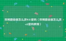 双频路由器怎么改WiFi密码〈双频路由器怎么改wifi密码教程〉