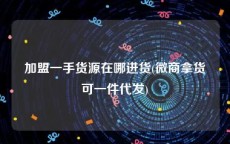 加盟一手货源在哪进货(微商拿货可一件代发)