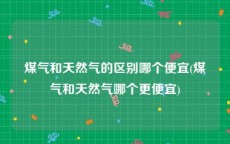 煤气和天然气的区别哪个便宜(煤气和天然气哪个更便宜)