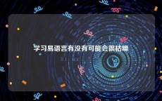 学习易语言有没有可能会很枯燥