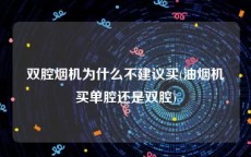 双腔烟机为什么不建议买(油烟机买单腔还是双腔)