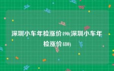 深圳小车年检涨价490(深圳小车年检涨价480)