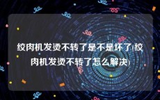 绞肉机发烫不转了是不是坏了(绞肉机发烫不转了怎么解决)