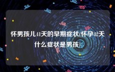 怀男孩儿41天的早期症状(怀孕42天什么症状是男孩)