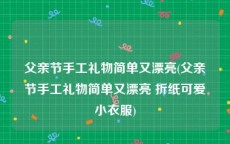 父亲节手工礼物简单又漂亮(父亲节手工礼物简单又漂亮 折纸可爱小衣服)