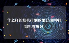 什么样的烟机排烟效果好(哪种排烟机效果好)