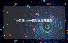 XP系统word一直发送错误报告