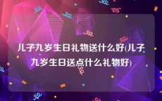 儿子九岁生日礼物送什么好(儿子九岁生日送点什么礼物好)