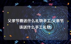 父亲节要送什么礼物手工(父亲节该送什么手工礼物)