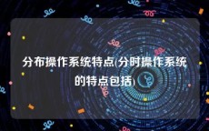 分布操作系统特点(分时操作系统的特点包括)