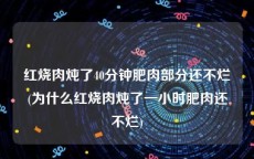 红烧肉炖了40分钟肥肉部分还不烂(为什么红烧肉炖了一小时肥肉还不烂)