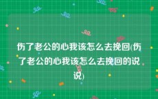 伤了老公的心我该怎么去挽回(伤了老公的心我该怎么去挽回的说说)