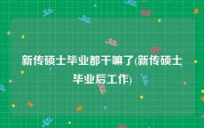 新传硕士毕业都干嘛了(新传硕士毕业后工作)