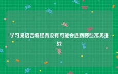 学习易语言编程有没有可能会遇到哪些常见挑战