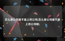 怎么查公司是不是上市公司(怎么查公司是不是上市公司呢)