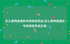 怎么查网络虚拟号码短信发送(怎么查网络虚拟号码短信发送记录)