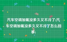 汽车空调加氟没多久又不冷了(汽车空调加氟没多久又不冷了怎么回事)