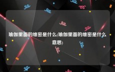 瑜伽里面的维密是什么(瑜伽里面的维密是什么意思)