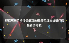 印尼煤炭价格行情最新价格(印尼煤炭价格行情最新价格表)