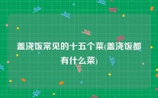 盖浇饭常见的十五个菜(盖浇饭都有什么菜)