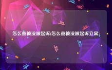 怎么查被没被起诉(怎么查被没被起诉立案)