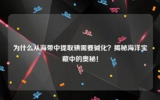 为什么从海带中提取碘需要碱化？揭秘海洋宝藏中的奥秘！