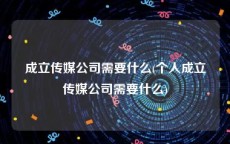 成立传媒公司需要什么(个人成立传媒公司需要什么)