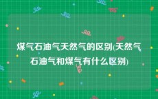 煤气石油气天然气的区别(天然气石油气和煤气有什么区别)