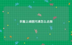 衣服上顽固污渍怎么去除