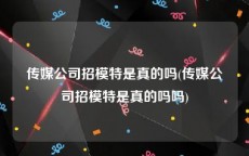 传媒公司招模特是真的吗(传媒公司招模特是真的吗吗)