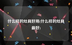 什么样的灶具好用(什么样的灶具最好)