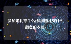 参加婚礼穿什么(参加婚礼穿什么颜色的衣服)