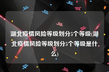 湖北疫情风险等级划分5个等级(湖北疫情风险等级划分5个等级是什么)