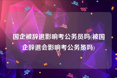 国企被辞退影响考公务员吗(被国企辞退会影响考公务员吗)