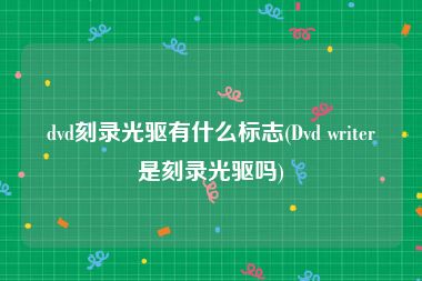 dvd刻录光驱有什么标志(Dvd writer是刻录光驱吗)