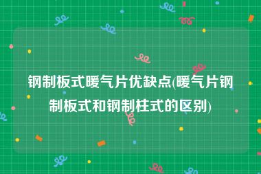 钢制板式暖气片优缺点(暖气片钢制板式和钢制柱式的区别)